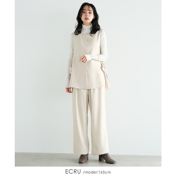 印象に残るサイドデザイン。ビッグリボンジレ ジレ ベスト | HAPPY急便 by VERITA.JP | 詳細画像4 