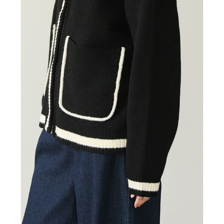 コートとカーデのいいとこどり。配色ニットパーカーカーディガン カーデ ニット | HAPPY急便 by VERITA.JP | 詳細画像17 