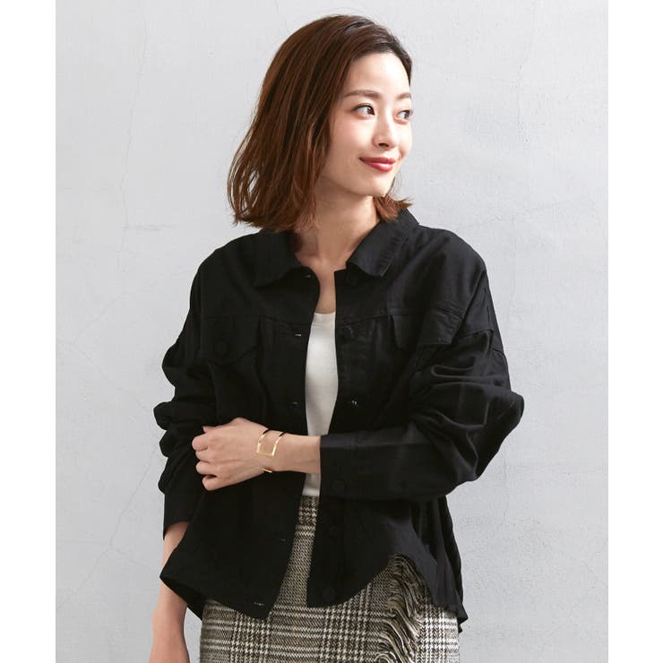 ブラック | 大人可愛い後ろ姿。プリーツ切替ジャケット ジャケット ブルゾン | HAPPY急便 by VERITA.JP