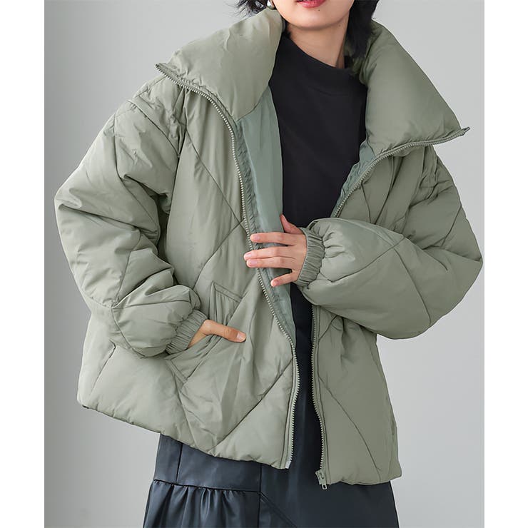 毎日着たくなる、あったかアウター。ダイヤキルトBIGカラーブルゾン ダウン コー… | HAPPY急便 by VERITA.JP | 詳細画像16 