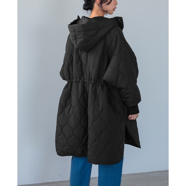 シルエットを変えれる万能アウター。キルトフード付きコート コート キルティング | HAPPY急便 by VERITA.JP | 詳細画像11 