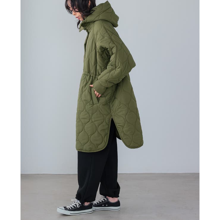シルエットを変えれる万能アウター。キルトフード付きコート コート キルティング | HAPPY急便 by VERITA.JP | 詳細画像14 
