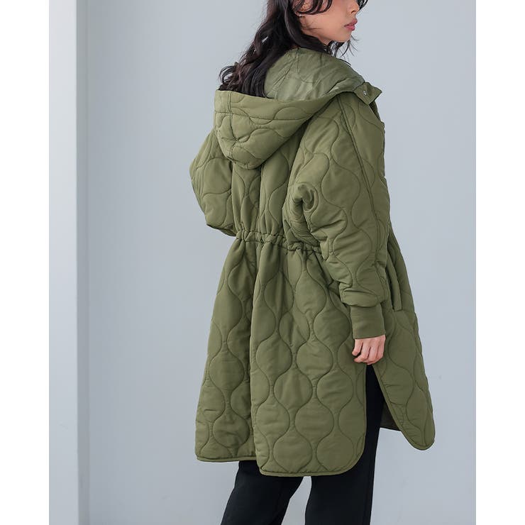 シルエットを変えれる万能アウター。キルトフード付きコート コート キルティング | HAPPY急便 by VERITA.JP | 詳細画像15 