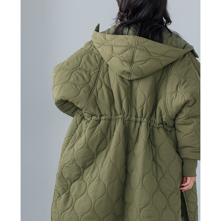 シルエットを変えれる万能アウター。キルトフード付きコート コート キルティング | HAPPY急便 by VERITA.JP | 詳細画像17 