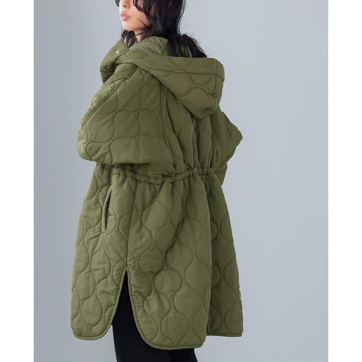 シルエットを変えれる万能アウター。キルトフード付きコート コート キルティング | HAPPY急便 by VERITA.JP | 詳細画像18 