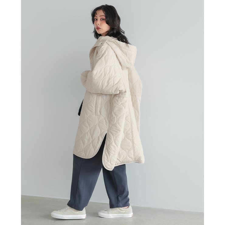 シルエットを変えれる万能アウター。キルトフード付きコート コート キルティング | HAPPY急便 by VERITA.JP | 詳細画像21 