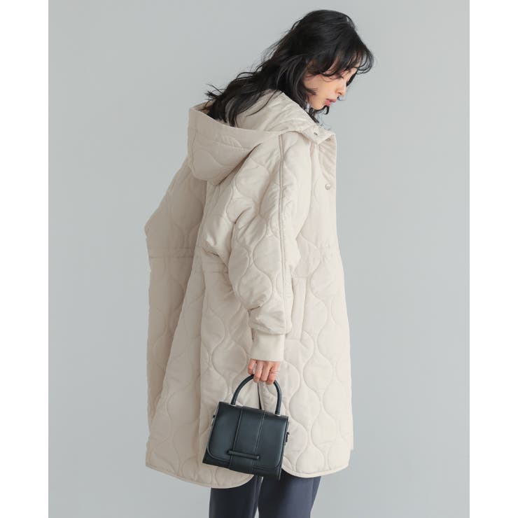 シルエットを変えれる万能アウター。キルトフード付きコート コート キルティング | HAPPY急便 by VERITA.JP | 詳細画像22 