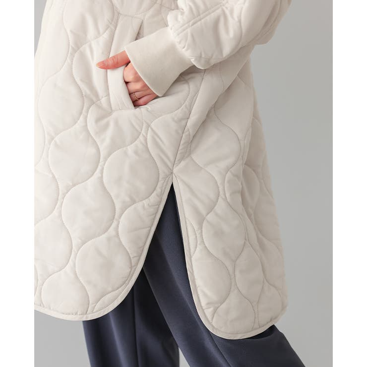 シルエットを変えれる万能アウター。キルトフード付きコート コート キルティング | HAPPY急便 by VERITA.JP | 詳細画像23 