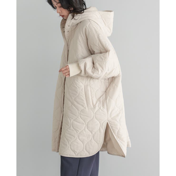 シルエットを変えれる万能アウター。キルトフード付きコート コート キルティング | HAPPY急便 by VERITA.JP | 詳細画像25 