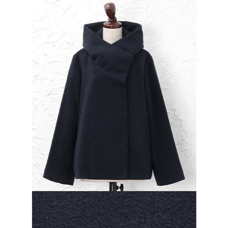 【nairo】ブークレボリュームショートコート black 151cm】ブークレボリュームショートコート BLACK-BEIGE – nairo