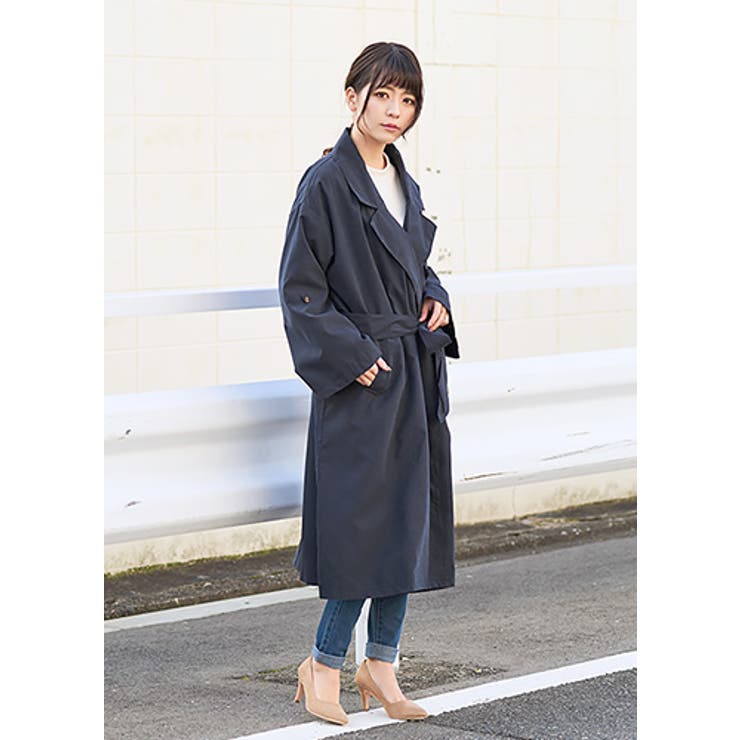 ゆるシルエットに惹かれる。ロングトレンチコート トレンチ