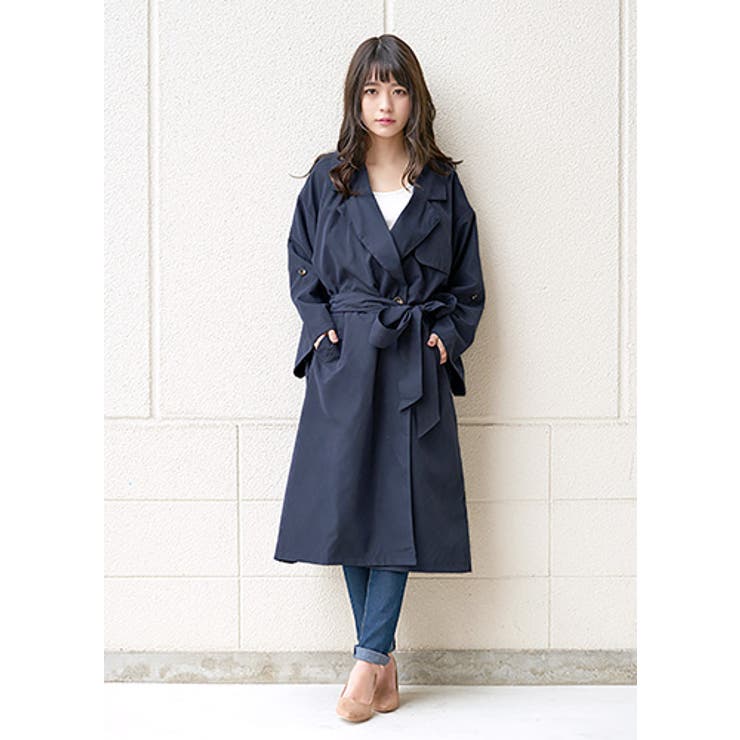 ゆるシルエットに惹かれる。ロングトレンチコート トレンチコート