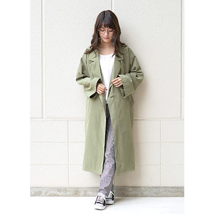 ゆるシルエットに惹かれる。ロングトレンチコート トレンチコート