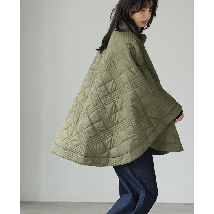 いつもと違うアウター見つけた。ソフトタフタキルティングポンチョ ポンチョ ケーブ | HAPPY急便 by VERITA.JP | 詳細画像16 