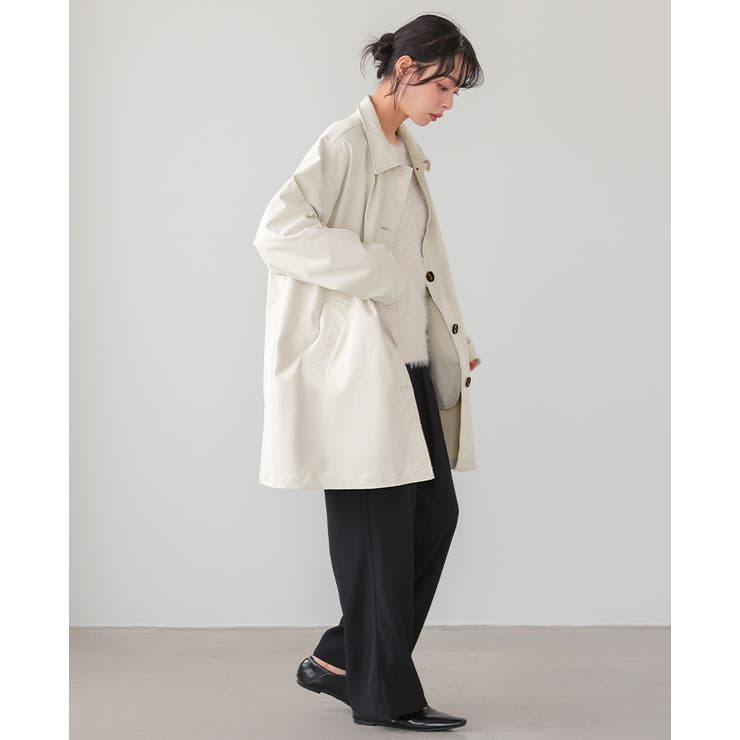 アレンジできる2wayコート。スカーフ付ステンカラーコート コート アウター | HAPPY急便 by VERITA.JP | 詳細画像14 