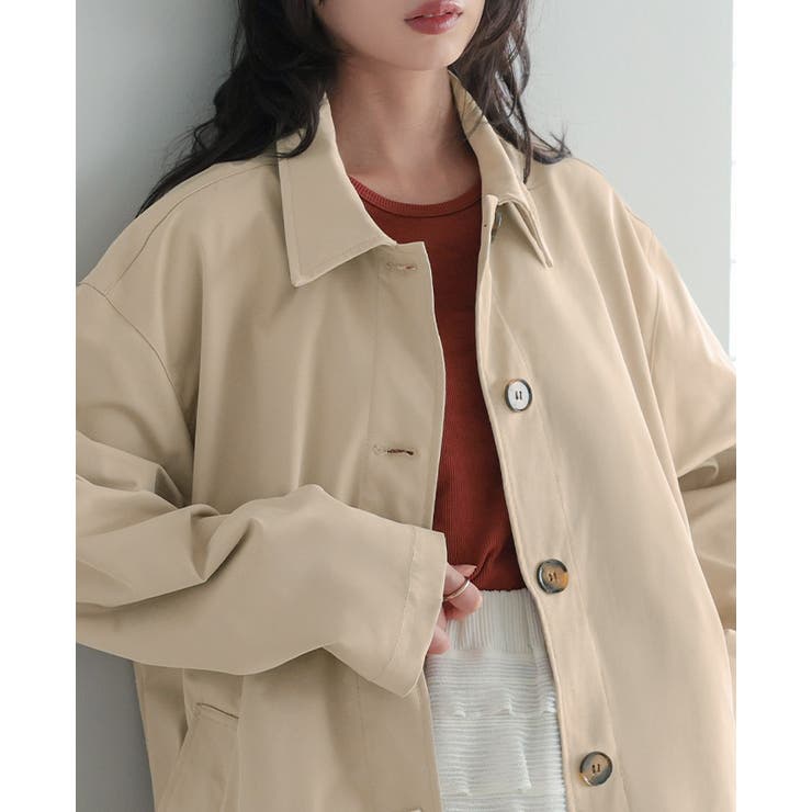 アレンジできる2wayコート。スカーフ付ステンカラーコート コート アウター | HAPPY急便 by VERITA.JP | 詳細画像9 