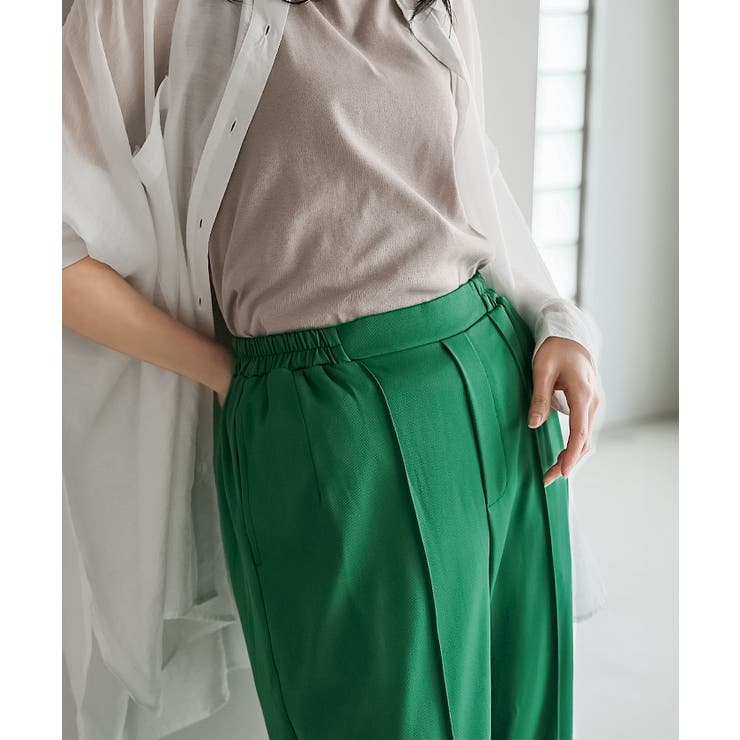 印象的なカラーで魅せる。タックストレートパンツ パンツ ワイドパンツ | HAPPY急便 by VERITA.JP | 詳細画像11 