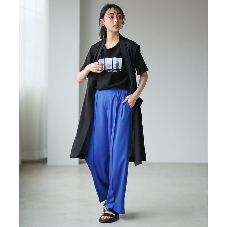 印象的なカラーで魅せる。タックストレートパンツ パンツ ワイドパンツ | HAPPY急便 by VERITA.JP | 詳細画像17 