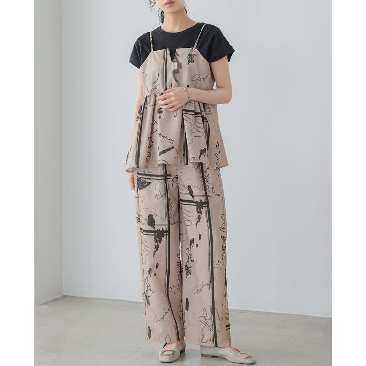 日常にアートを感じる。英字プリントパンツ パンツ ワイドパンツ | HAPPY急便 by VERITA.JP | 詳細画像11 