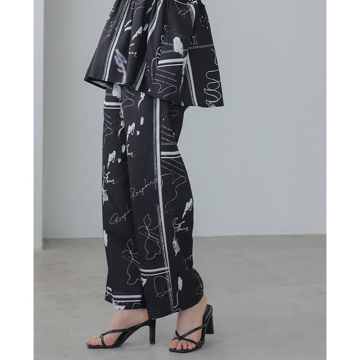 日常にアートを感じる。英字プリントパンツ パンツ ワイドパンツ | HAPPY急便 by VERITA.JP | 詳細画像16 