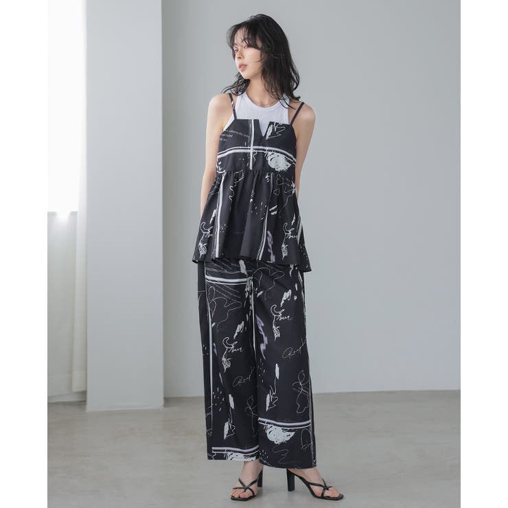 日常にアートを感じる。英字プリントパンツ パンツ ワイドパンツ | HAPPY急便 by VERITA.JP | 詳細画像17 