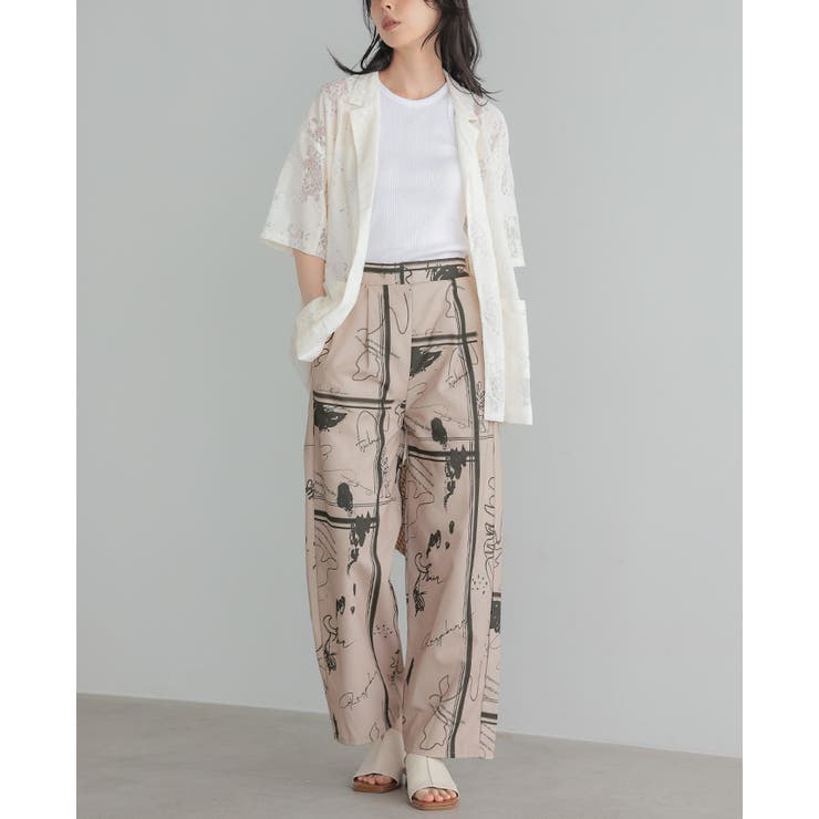 日常にアートを感じる。英字プリントパンツ パンツ ワイドパンツ | HAPPY急便 by VERITA.JP | 詳細画像5 