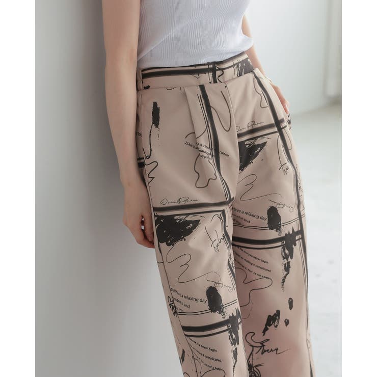 日常にアートを感じる。英字プリントパンツ パンツ ワイドパンツ | HAPPY急便 by VERITA.JP | 詳細画像7 