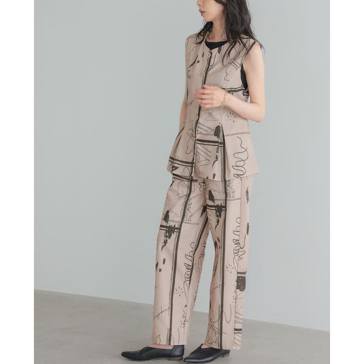 日常にアートを感じる。英字プリントパンツ パンツ ワイドパンツ | HAPPY急便 by VERITA.JP | 詳細画像9 