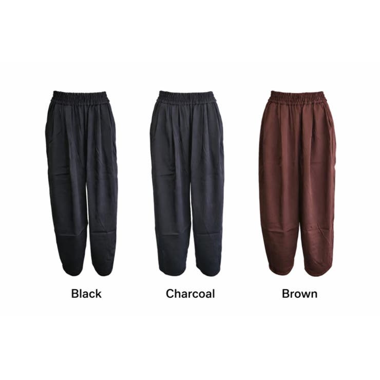 ラクなのにきちんと見える。とろみ素材リラックスイージーパンツ パンツ ワイドパン… | HAPPY急便 by VERITA.JP | 詳細画像3 