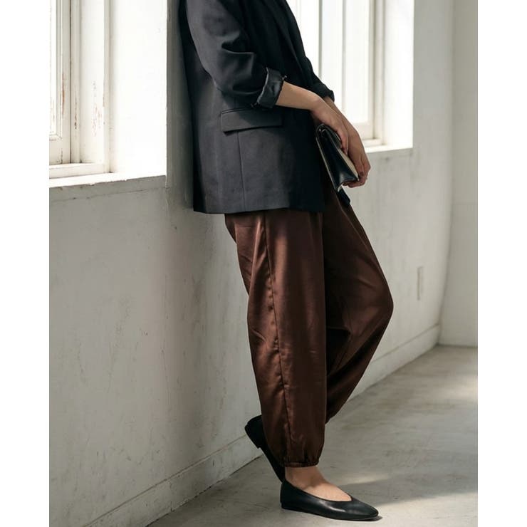 ラクなのにきちんと見える。とろみ素材リラックスイージーパンツ パンツ ワイドパン… | HAPPY急便 by VERITA.JP | 詳細画像4 