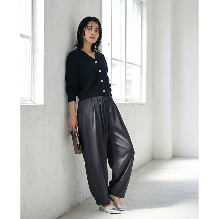 ラクなのにきちんと見える。とろみ素材リラックスイージーパンツ パンツ ワイドパン… | HAPPY急便 by VERITA.JP | 詳細画像7 