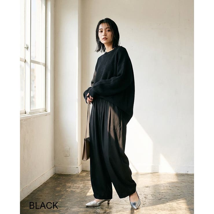 ラクなのにきちんと見える。とろみ素材リラックスイージーパンツ パンツ ワイドパン… | HAPPY急便 by VERITA.JP | 詳細画像9 