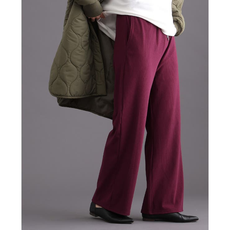 この触り心地クセになる。さらふわリブパンツ パンツ ストレートパンツ | HAPPY急便 by VERITA.JP | 詳細画像20 