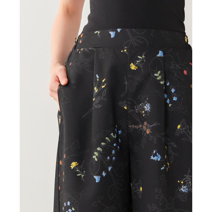 季節を感じる可憐な花たち。花柄プリントパンツ パンツ ワイドパンツ | HAPPY急便 by VERITA.JP | 詳細画像10 