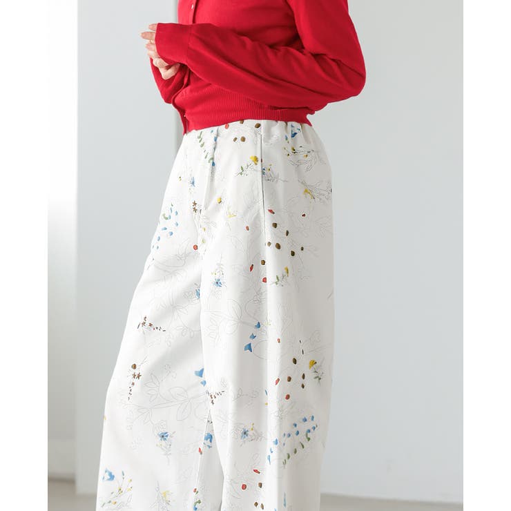 季節を感じる可憐な花たち。花柄プリントパンツ パンツ ワイドパンツ | HAPPY急便 by VERITA.JP | 詳細画像13 