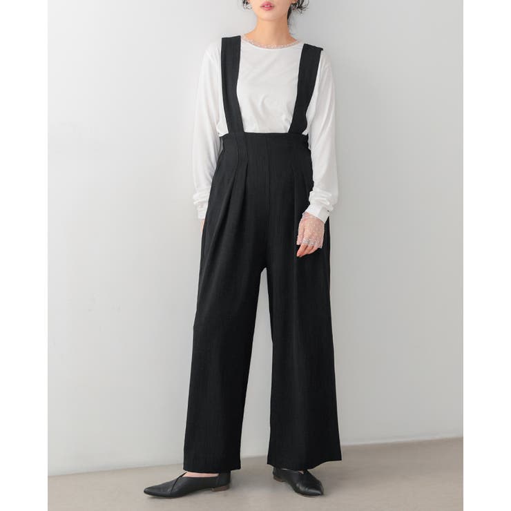 着るだけでサマになる大人アイテム。タックサロペットパンツ パンツ ワイドパンツ | HAPPY急便 by VERITA.JP | 詳細画像16 