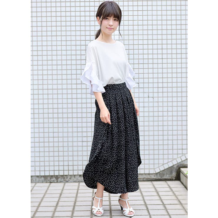 KAPITAL 黒白ストライプ ガウチョパンツ marai ワイドパンツ レディース ストライプ 柄 ガウチョパンツ