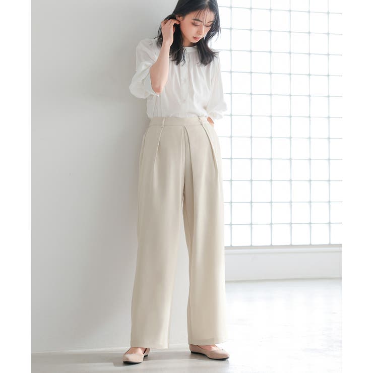 大人コーデの必需品。タックワイドパンツ パンツ ワイドパンツ | HAPPY急便 by VERITA.JP | 詳細画像10 