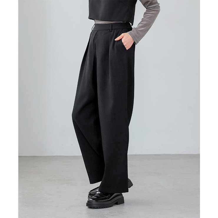 大人コーデの必需品。タックワイドパンツ パンツ ワイドパンツ | HAPPY急便 by VERITA.JP | 詳細画像12 