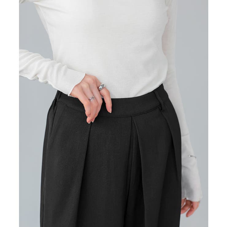 大人コーデの必需品。タックワイドパンツ パンツ ワイドパンツ | HAPPY急便 by VERITA.JP | 詳細画像17 