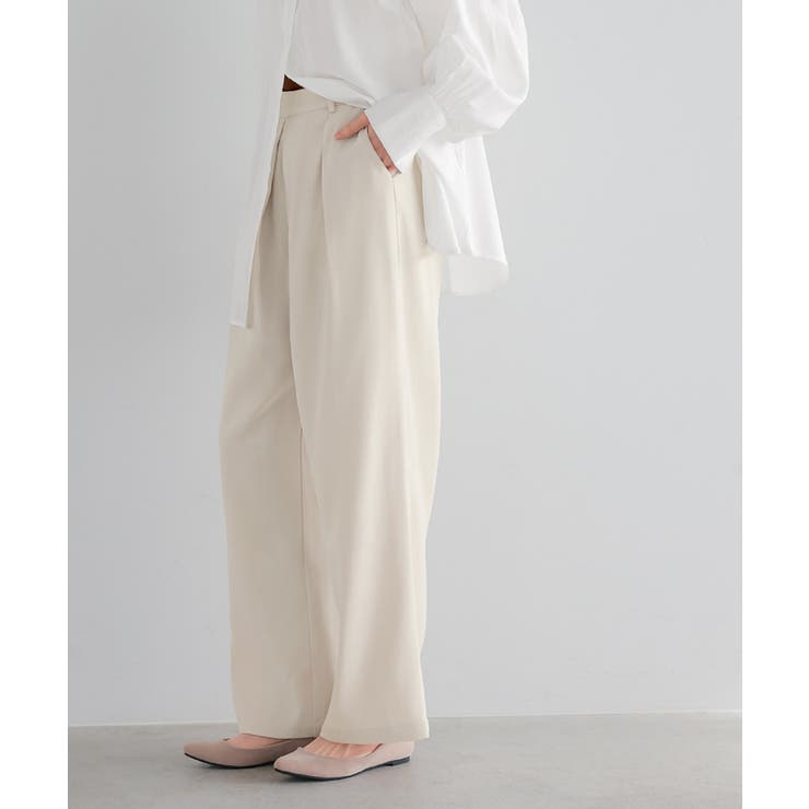 大人コーデの必需品。タックワイドパンツ パンツ ワイドパンツ | HAPPY急便 by VERITA.JP | 詳細画像6 