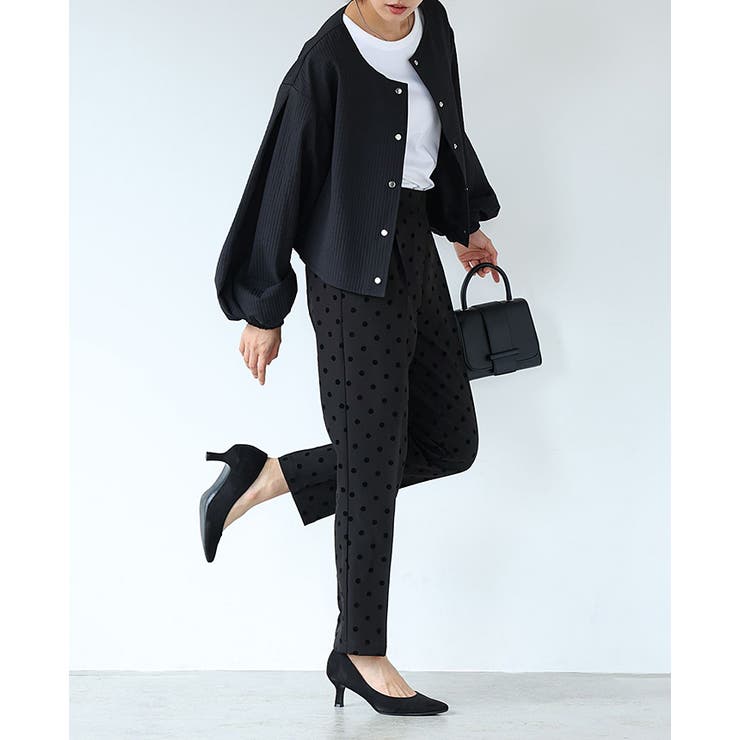 大人が着るドット。フロッキードットピンタックパンツ パンツ ピンタック | HAPPY急便 by VERITA.JP | 詳細画像10 