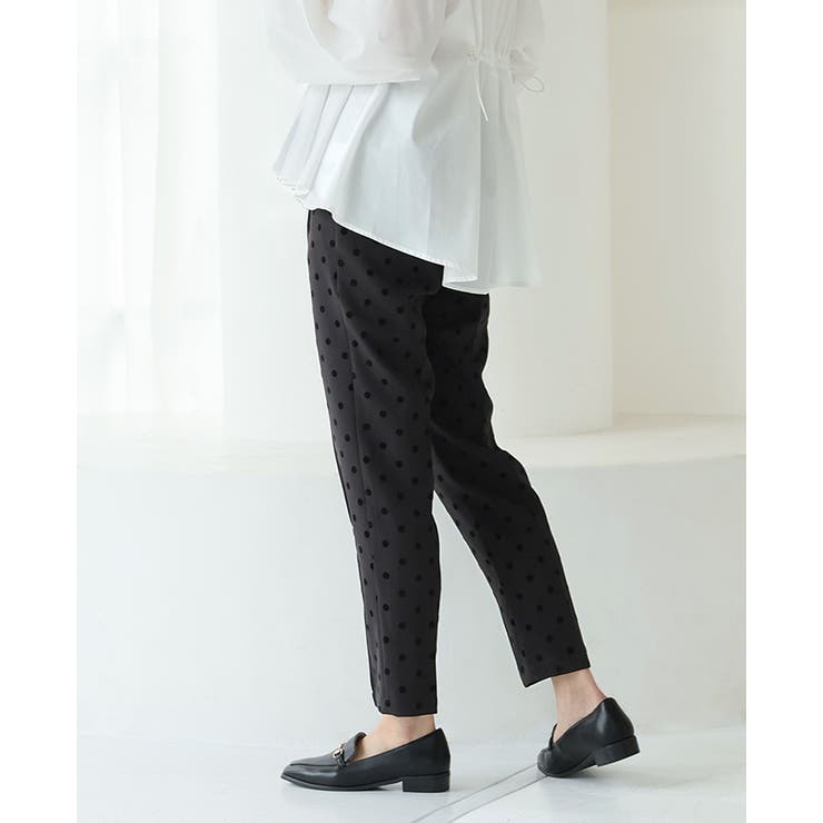 大人が着るドット。フロッキードットピンタックパンツ パンツ ピンタック | HAPPY急便 by VERITA.JP | 詳細画像14 