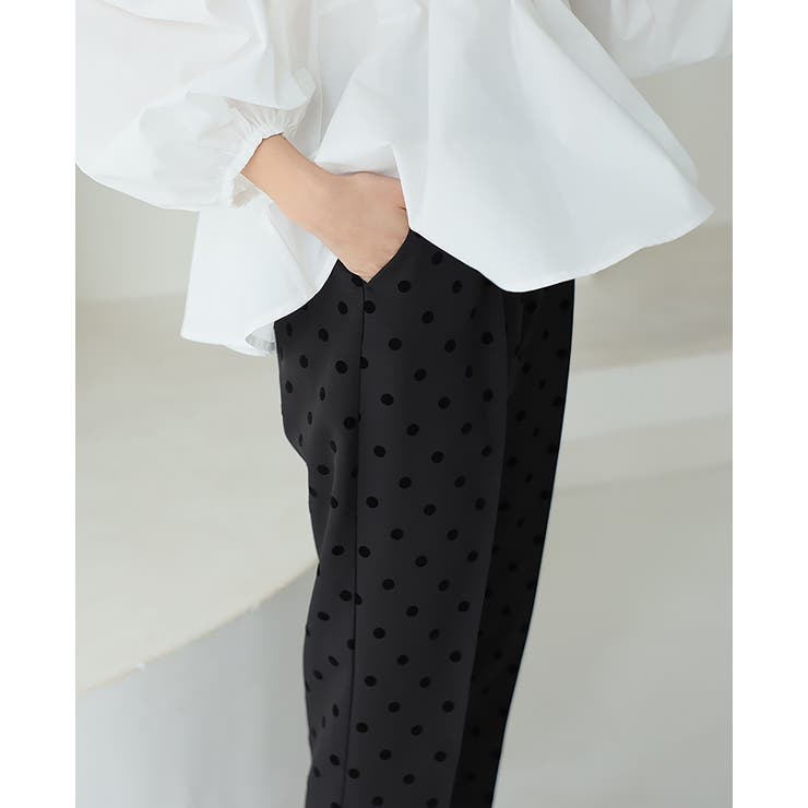 大人が着るドット。フロッキードットピンタックパンツ パンツ ピンタック | HAPPY急便 by VERITA.JP | 詳細画像16 