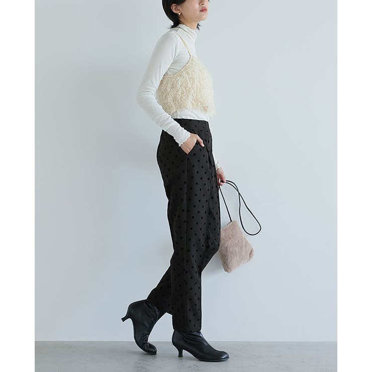 大人が着るドット。フロッキードットピンタックパンツ パンツ ピンタック | HAPPY急便 by VERITA.JP | 詳細画像6 