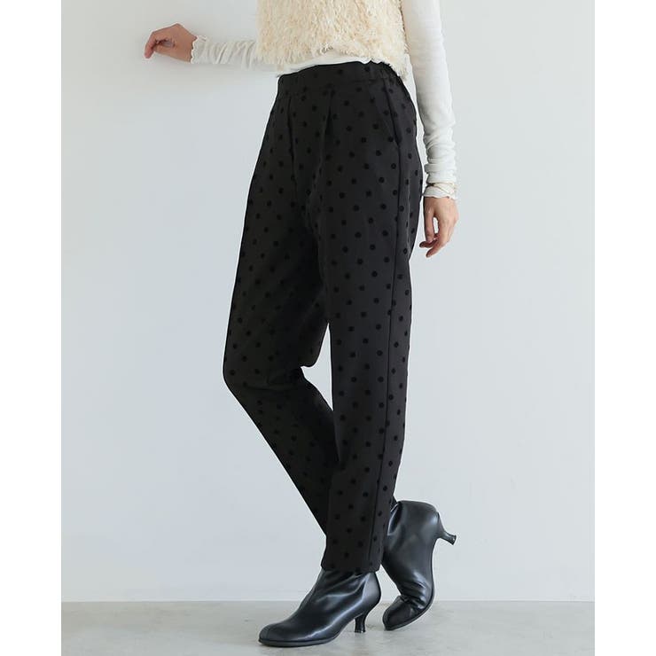 大人が着るドット。フロッキードットピンタックパンツ パンツ ピンタック | HAPPY急便 by VERITA.JP | 詳細画像7 