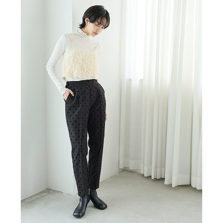 大人が着るドット。フロッキードットピンタックパンツ パンツ ピンタック | HAPPY急便 by VERITA.JP | 詳細画像8 