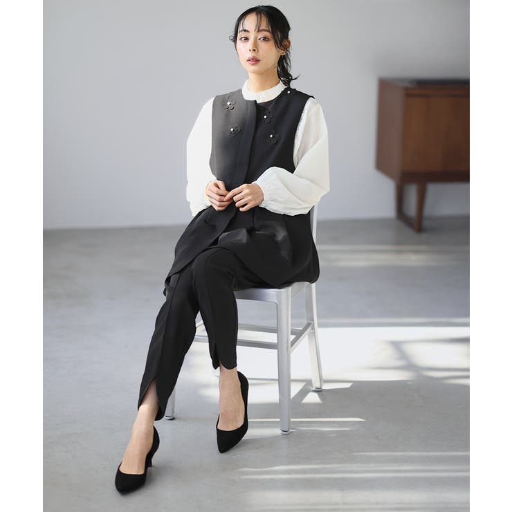 シーンを選ばない、拘り美脚パンツ。ラウンドスリットパンツ パンツ スリット | HAPPY急便 by VERITA.JP | 詳細画像8 