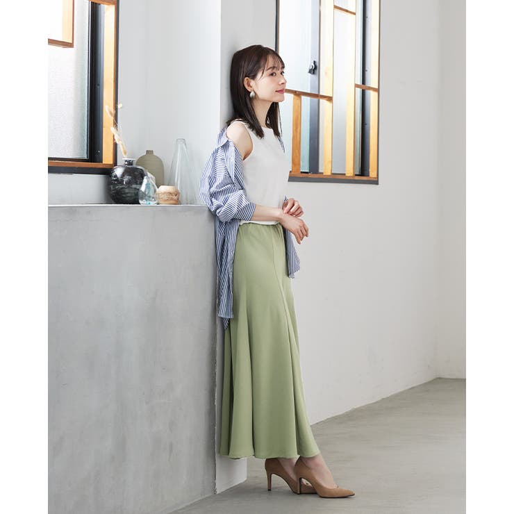 まるでスカートのよう。とろみフレアワイドパンツ パンツ ワイドパンツ 