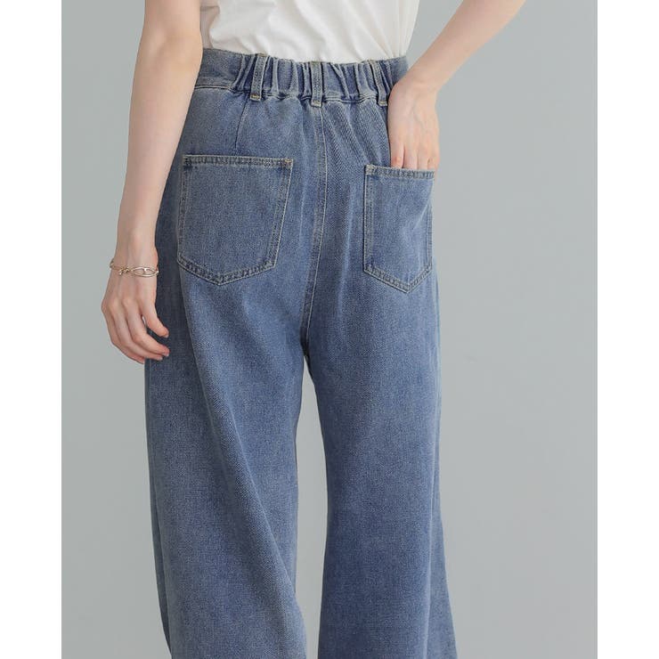 大人のこなれデニム。デニムタックパンツ デニム ジーンズ | HAPPY急便 by VERITA.JP | 詳細画像14 